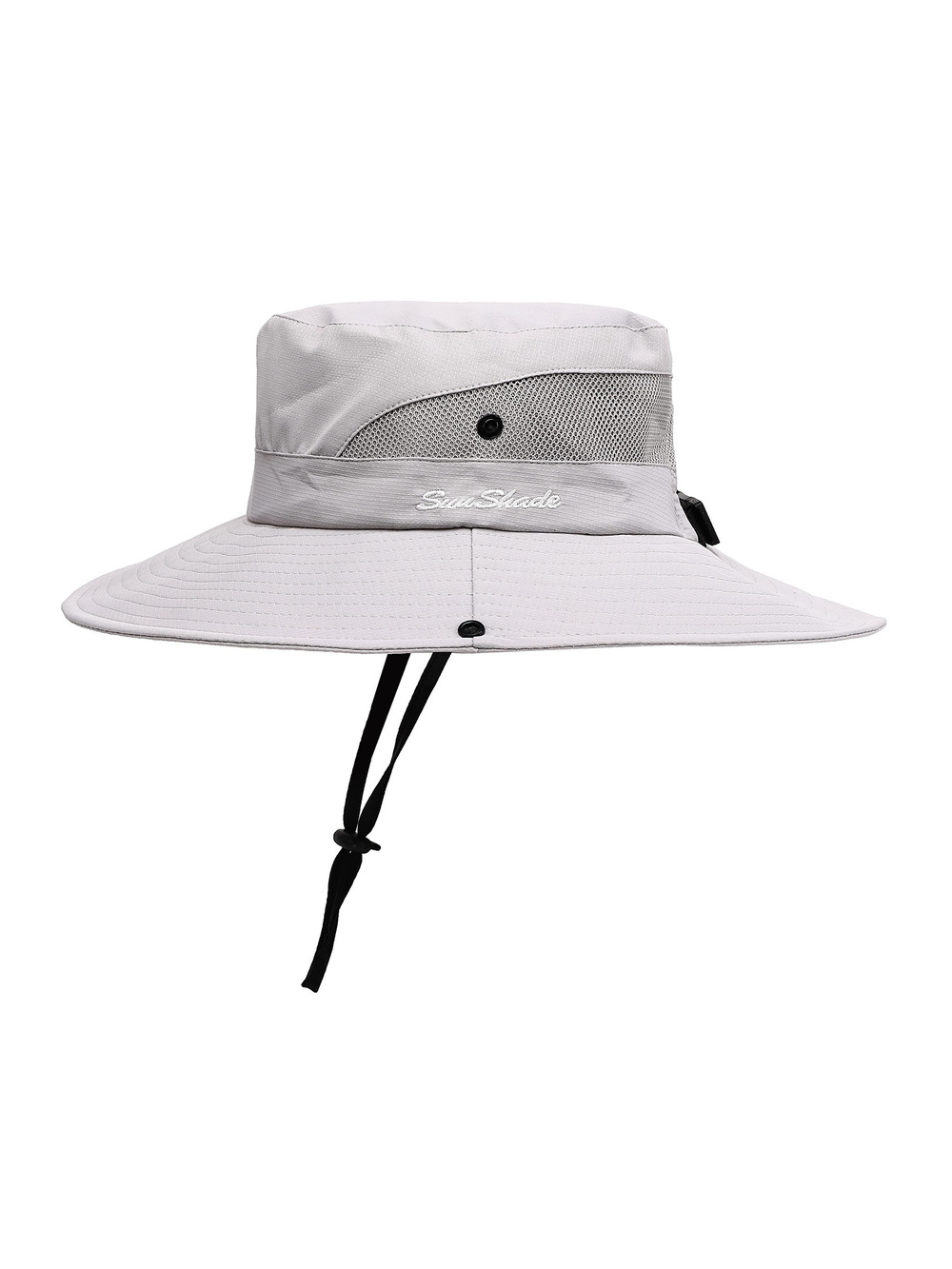Womens Summer Sun Hat Beach Hat Wide Brim Outdoor | Pure Light Gray | Size 6-7